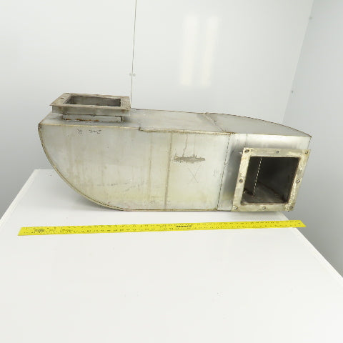 Insulated Double Wall Rectangular HVAC Offset 90° Elbow 45" OAL 12" x 12" Flange