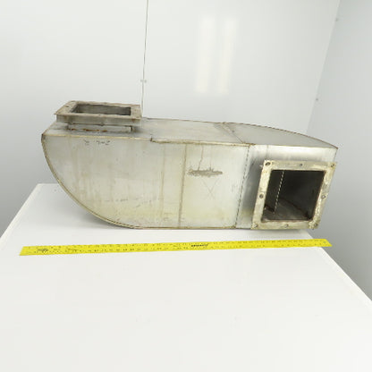 Insulated Double Wall Rectangular HVAC Offset 90° Elbow 45" OAL 12" x 12" Flange