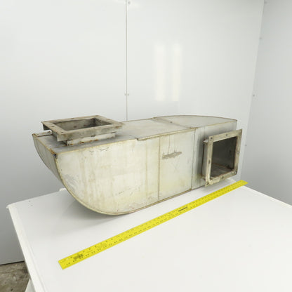 Insulated Double Wall Rectangular HVAC Offset 90° Elbow 45" OAL 12" x 12" Flange