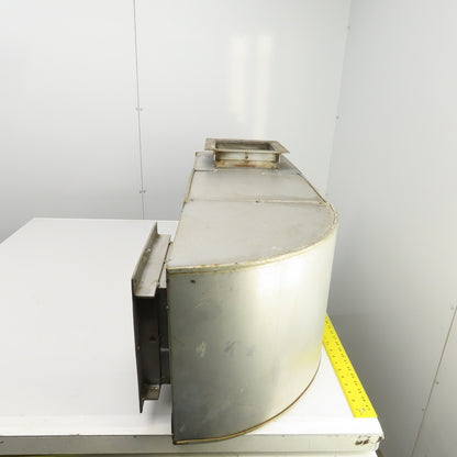 Insulated Double Wall Rectangular HVAC Offset 90° Elbow 45" OAL 12" x 12" Flange
