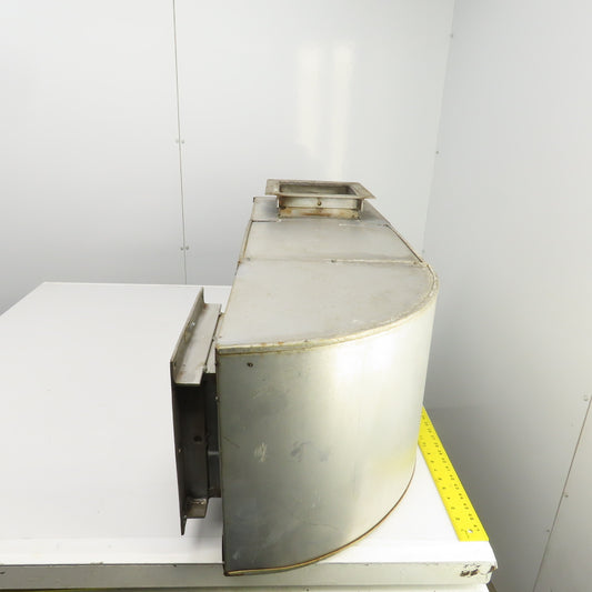 Insulated Double Wall Rectangular HVAC Offset 90° Elbow 45" OAL 12" x 12" Flange