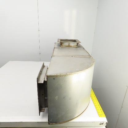 Insulated Double Wall Rectangular HVAC Offset 90° Elbow 45" OAL 12" x 12" Flange