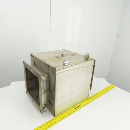 Insulated Double Wall Rectangular HVAC Coupling 21-1/4" OAL 12" x 12" Flange