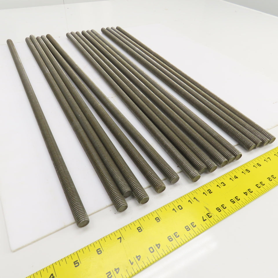 5/8"-11 x 24" OAL Steel Fully Threaded Rod Lot Of 16
