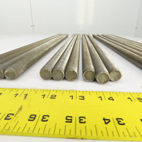 5/8"-11 x 24" OAL Steel Fully Threaded Rod Lot Of 16