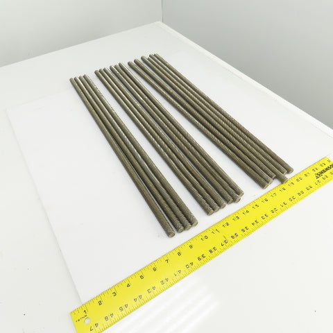 5/8"-11 x 24" OAL Steel Fully Threaded Rod Lot Of 16