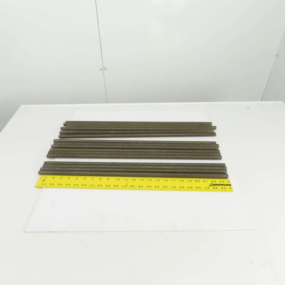 5/8"-11 x 24" OAL Steel Fully Threaded Rod Lot Of 16