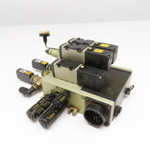 SMC ARBF2000-P VFS2100 Pneumatic Valve Bank Manifold Assembly 110V
