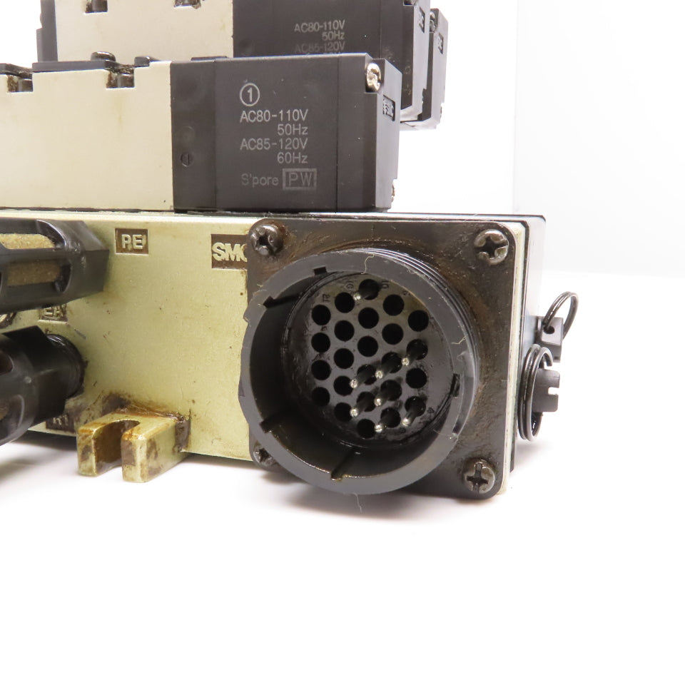SMC ARBF2000-P VFS2100 Pneumatic Valve Bank Manifold Assembly 110V