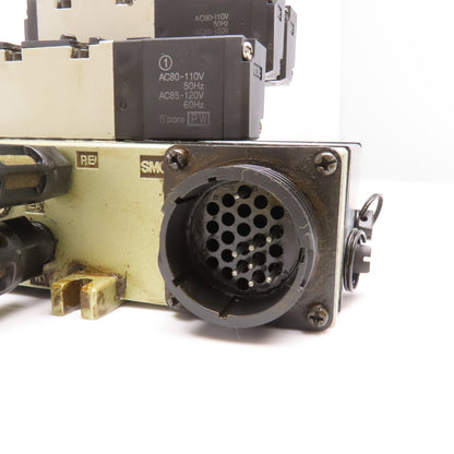 SMC ARBF2000-P VFS2100 Pneumatic Valve Bank Manifold Assembly 110V