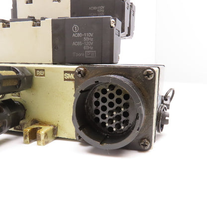 SMC ARBF2000-P VFS2100 Pneumatic Valve Bank Manifold Assembly 110V