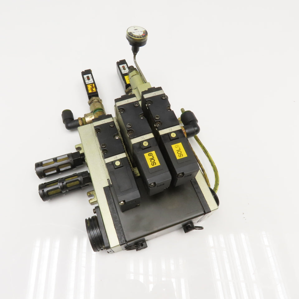 SMC ARBF2000-P VFS2100 Pneumatic Valve Bank Manifold Assembly 110V