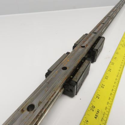 THK HSK30 30mm Linear Profile Guide Rail With Ball Block Slides 88" OAL