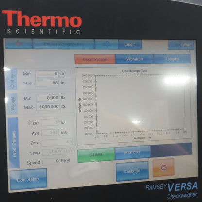 Thermo Scientific Versa FR44 WH 1000LBS. Checkweigher Conveyor 68.5FPM 30" x 50"