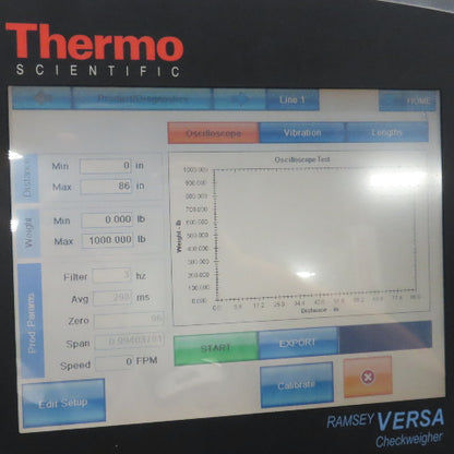 Thermo Scientific Versa FR44 WH 1000LBS. Checkweigher Conveyor 68.5FPM 30" x 50"
