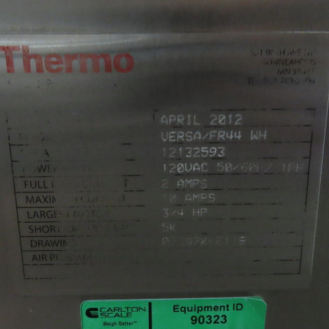 Thermo Scientific Versa FR44 WH 1000LBS. Checkweigher Conveyor 68.5FPM 30" x 50"