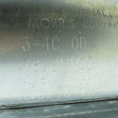 Morris 3-4C Compression Coupling 76.2mm OD Fits 3" OD Black Gasket Lot of 3