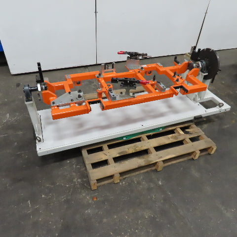 56" Wide 28" Swing Horizontal Manual Rotary Positioner Welding Jig Fixture