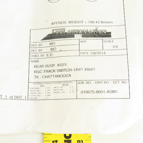 Pneumatic Slider Conveyor Diverter RGC Track Switch Table Assembly 1-3/4" Stroke