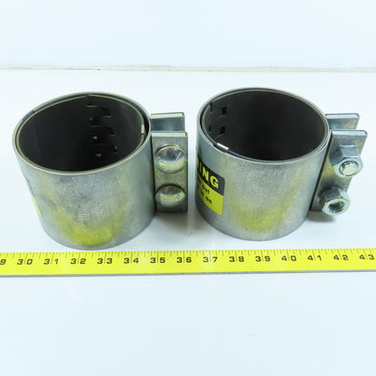 Metflo 4.500" Compression Coupling 2 Bolt Black Gasket Lot of 2