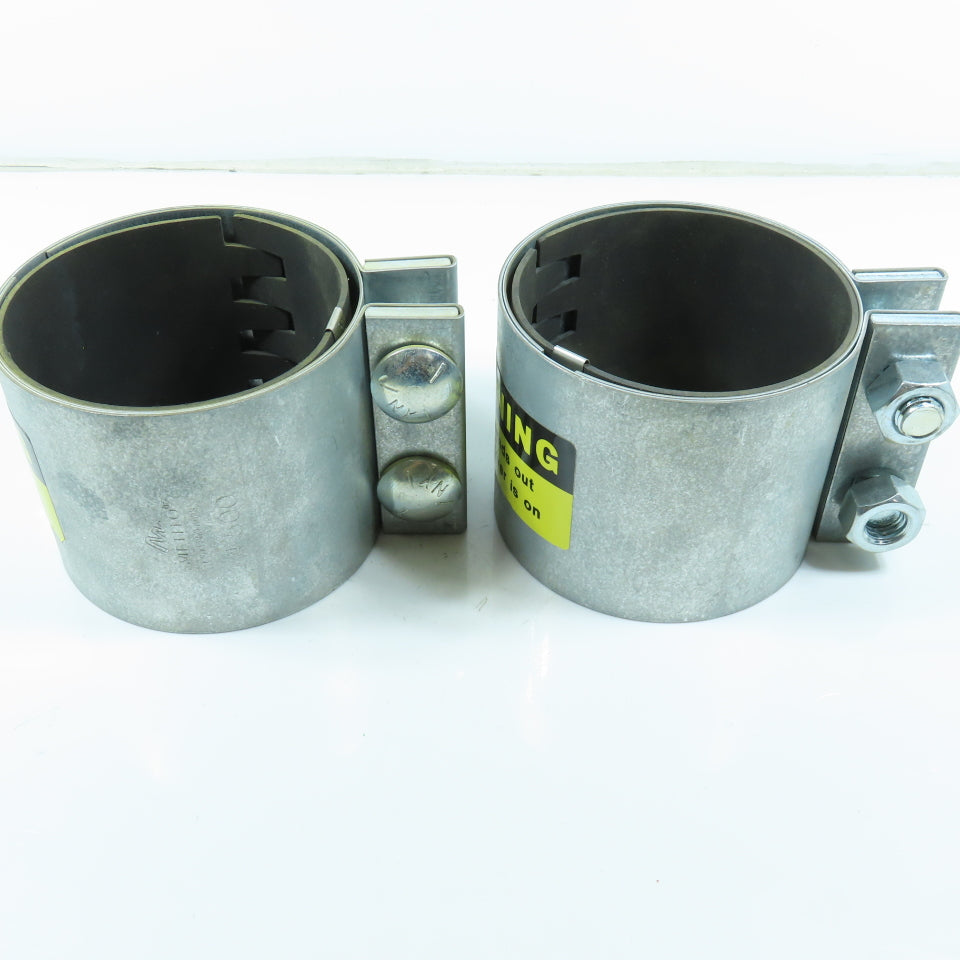 Metflo 4.500" Compression Coupling 2 Bolt Black Gasket Lot of 2
