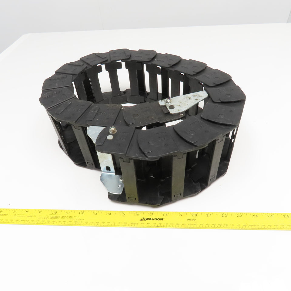 Igus 35.2.125 3-1/2" x 2" Feed Thru Wireway Energy Drag Chain W/ Anchors 50" OAL