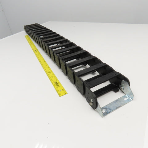Igus 35.2.125 3-1/2" x 2" Feed Thru Wireway Energy Drag Chain W/ Anchors 50" OAL