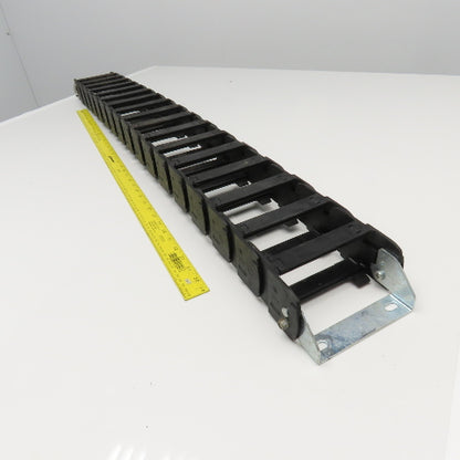 Igus 35.2.125 3-1/2" x 2" Feed Thru Wireway Energy Drag Chain W/ Anchors 50" OAL