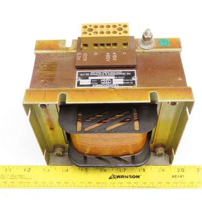 Transformer & Electric Co. TEC 460V Pri .75kVa 120V Sec 60Hz Transformer Tested