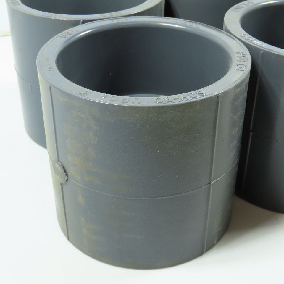 Nibco 3" Socket Slip Coupling SCH80 Gray PVCI Pipe Fitting Lot of 6