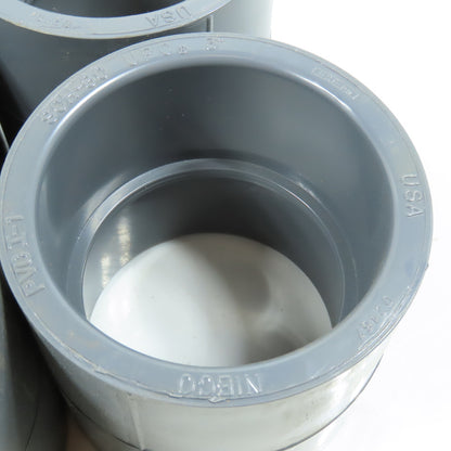 Nibco 3" Socket Slip Coupling SCH80 Gray PVCI Pipe Fitting Lot of 6