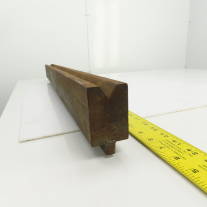 35-7/8" Press Brake 90° Forming V Angle Die Block 1/2" Tang 2-3/4"H x 1-7/8" T