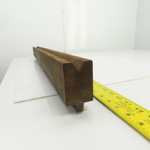35-7/8" Press Brake 90° Forming V Angle Die Block 1/2" Tang 2-3/4"H x 1-7/8" T