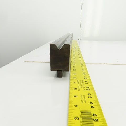 36-1/4" Press Brake 90° Forming V Angle Die Block 1/2" Tang 2-9/16"H x 1-7/8" T
