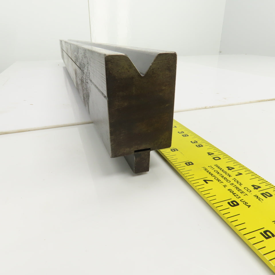 36-1/4" Press Brake 90° Forming V Angle Die Block 1/2" Tang 2-9/16"H x 1-7/8" T