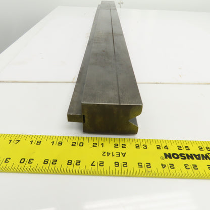 36-1/4" Press Brake 90° Forming V Angle Die Block 1/2" Tang 2-9/16"H x 1-7/8" T
