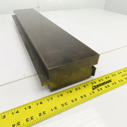 28" L x 5-1/4" Tall Press Brake Filler/Holder Block 1/2" Tang 3" Thick