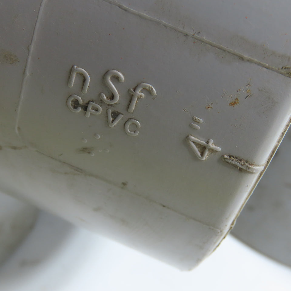Celanese 4" 90° Elbow SCH80 Gray CPVC Slip Pipe Fitting Lot of 3