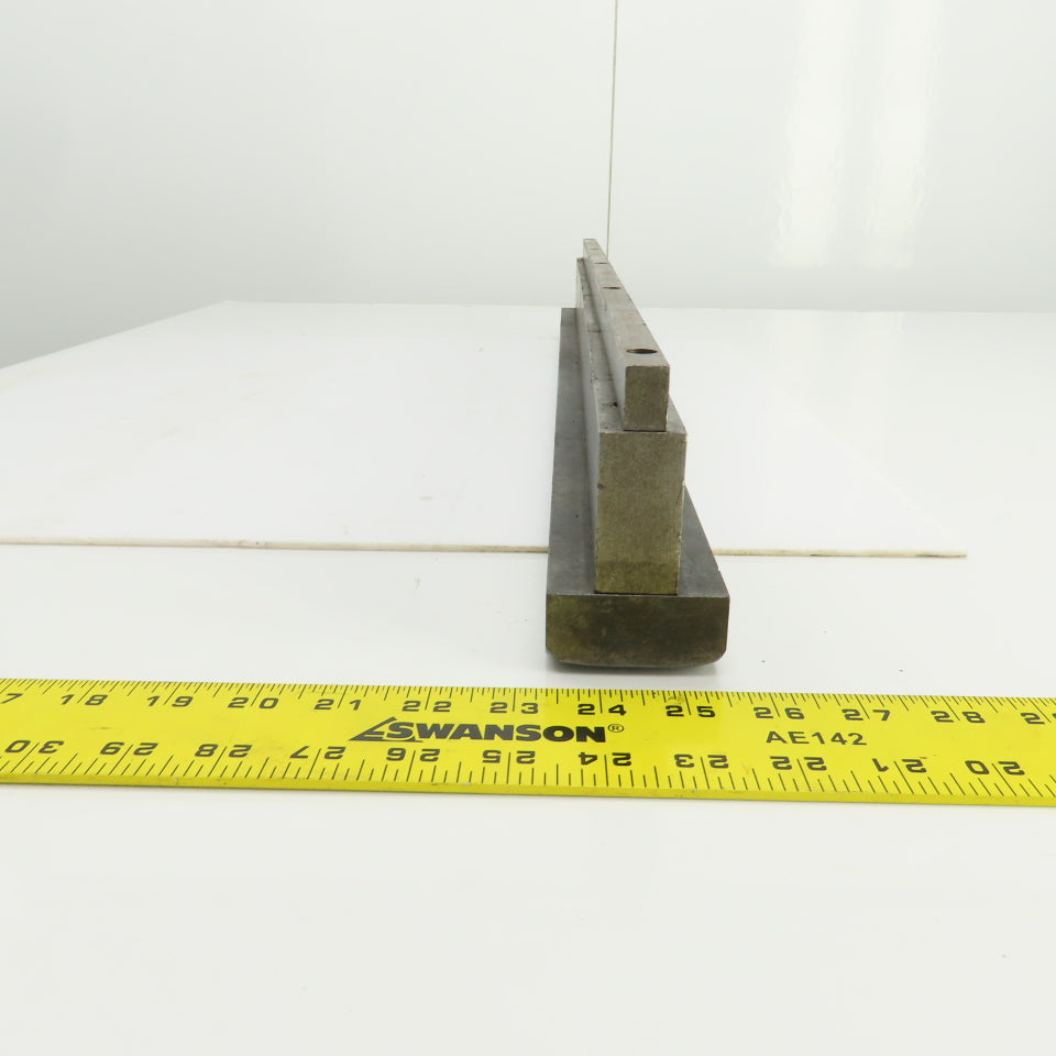 30" x 3" Tall Press Brake Filler Riser / Die Holder Block 1/2" Tang 1" Thick