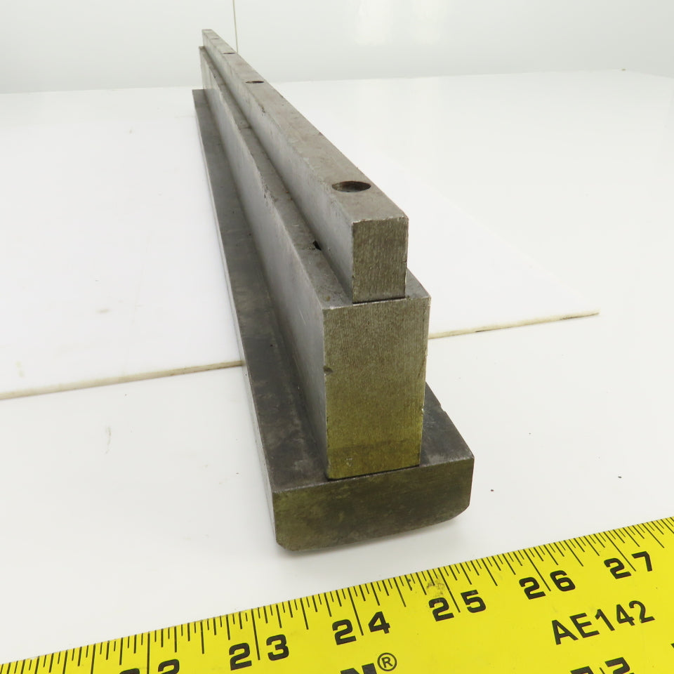 30" x 3" Tall Press Brake Filler Riser / Die Holder Block 1/2" Tang 1" Thick