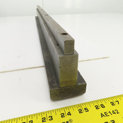 30" x 3" Tall Press Brake Filler Riser / Die Holder Block 1/2" Tang 1" Thick