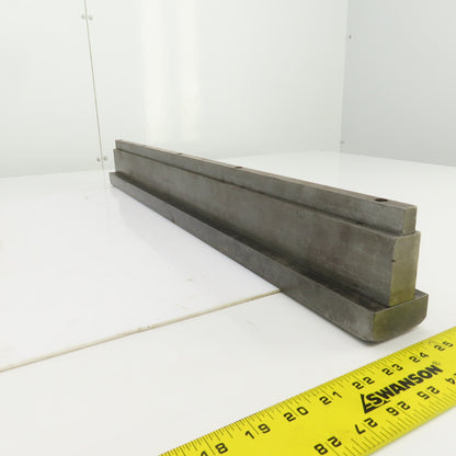 30" x 3" Tall Press Brake Filler Riser / Die Holder Block 1/2" Tang 1" Thick