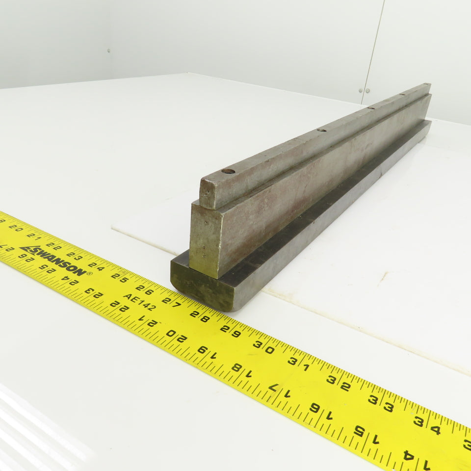 30" x 3" Tall Press Brake Filler Riser / Die Holder Block 1/2" Tang 1" Thick