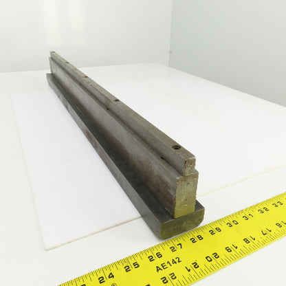 30" x 3" Tall Press Brake Filler Riser / Die Holder Block 1/2" Tang 1" Thick