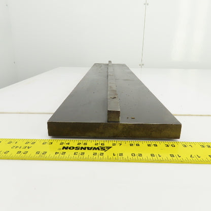 40" x 1" Press Brake Filler Riser / Die Holder Block 3/4" Tang 8" Wide