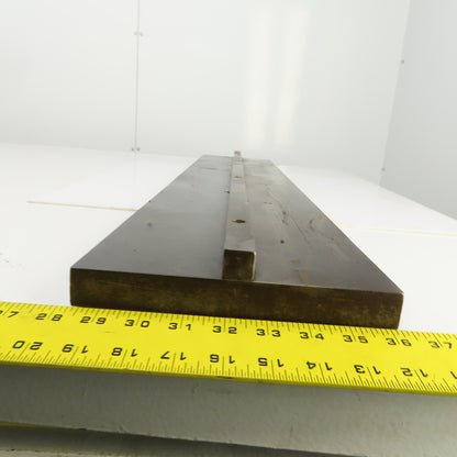 40" x 1" Press Brake Filler Riser / Die Holder Block 3/4" Tang 8" Wide