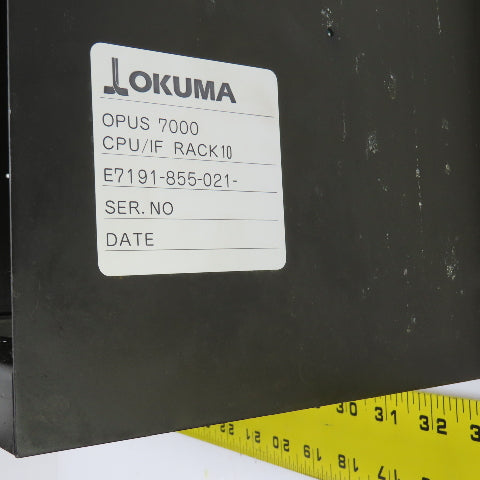 Okuma E7191-855-021 Opus 7000 10 Slot Rack Chassis W/Motherboard 1911-2003