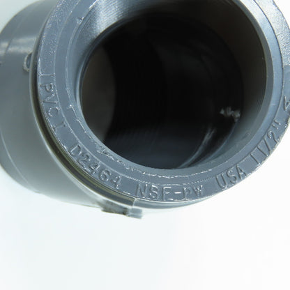 1-1/2" 45° Elbow SCH80 Gray PVCI Slip Pipe Fitting Lot of 5