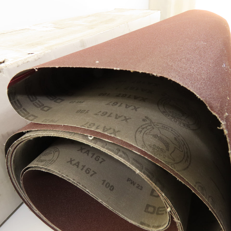 Uneeda M-173513 43" x 103" Sanding Belts XA167 Cloth #100 Grit T09 Lot Of 3