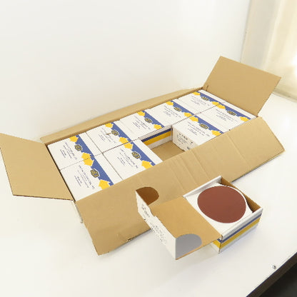 Uneeda M-119538 5" OD Sanding Discs RKJFO Cloth #320 Grit PSA SQ.Tab Lot/1000